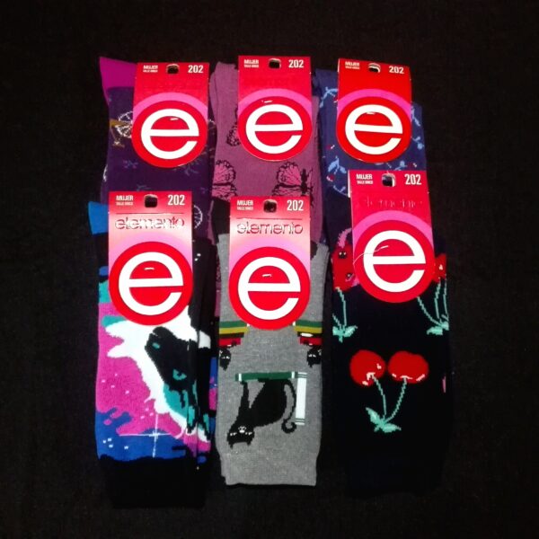 Medias Elemento de Mujer Algodón Pack x 6