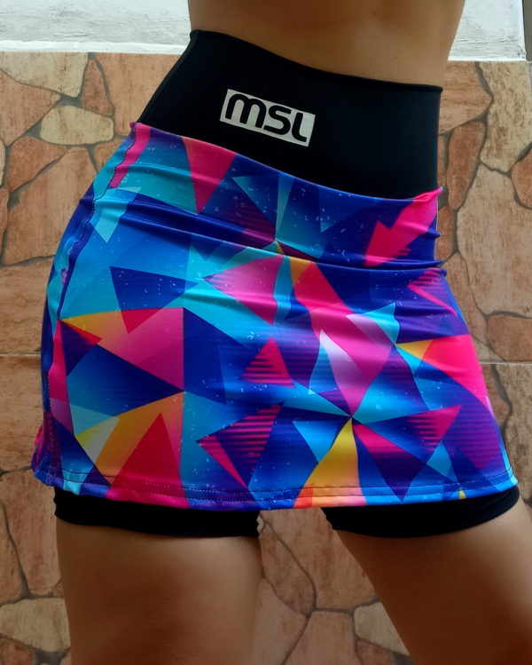 Short Pollera Galaxy cintura negra
