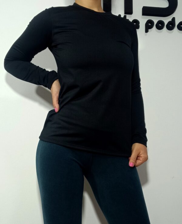 Camisetas térmicas de mujer  **NEGRO** basicas