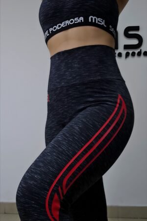 Calza super faja NEGRO msl estampado lateral **calidad premium** Algodón con lycra