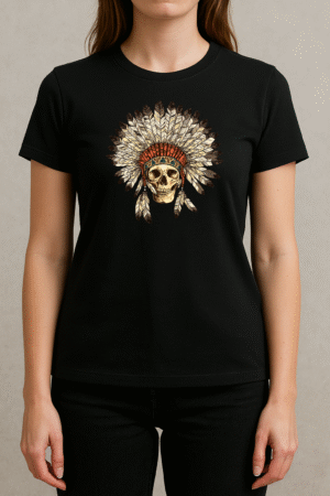 Remera Fanwear Indian Skull Algodon *genderless*