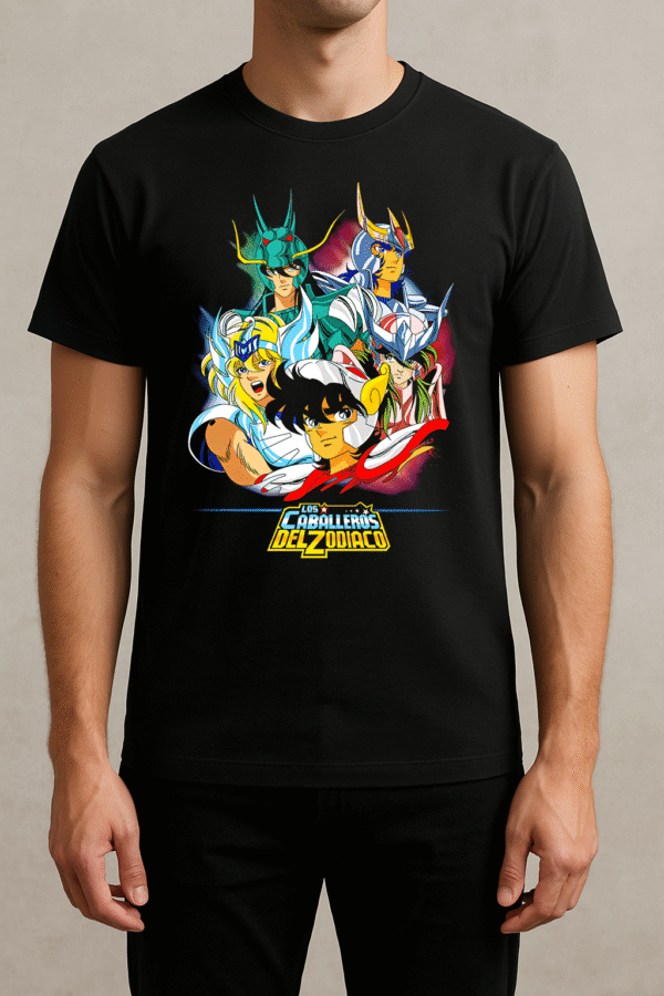 Remera Fanwear Caballeros del Zodiaco Algodon *genderless* - Imagen 2