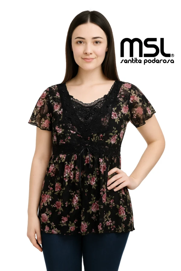Blusa importada con encaje - Imagen 3