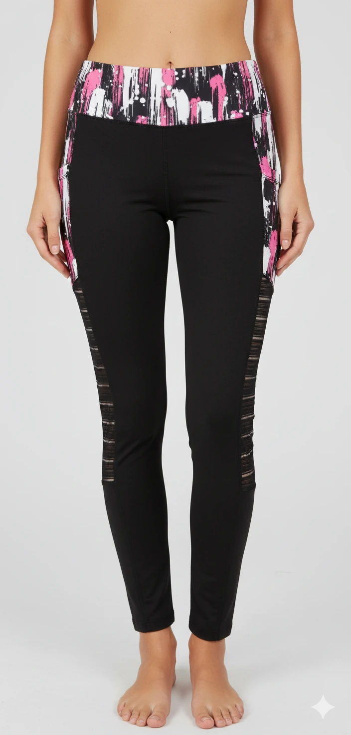 Calza larga combinada con bolsillo T5 (destiñe solo tela negra)