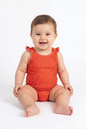 Malla 1 pieza bebe T1 rojo (Sin falla)