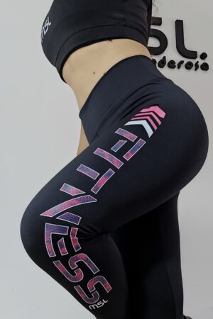 Calza msl estampado lateral "FITNESS"